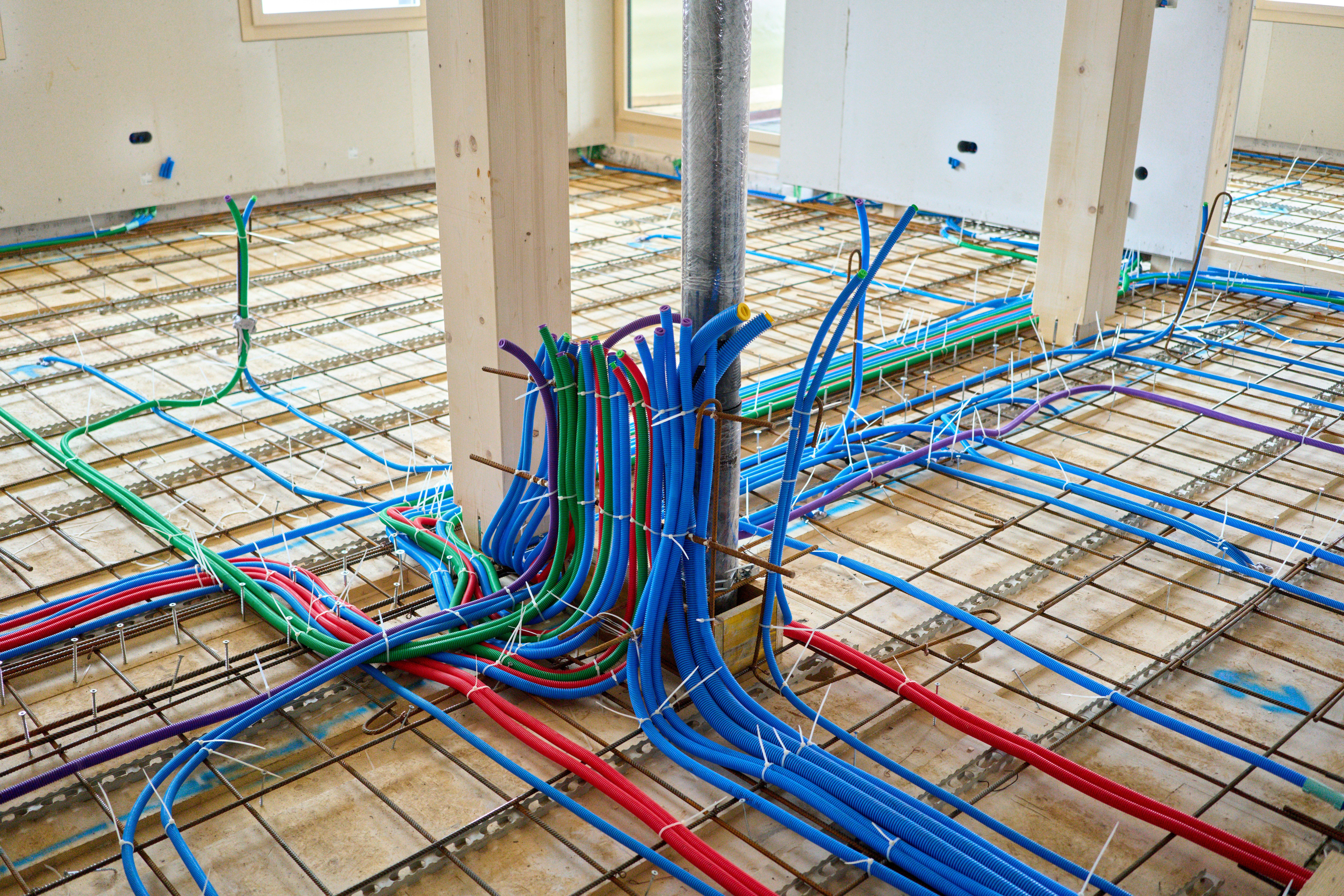 a group of colorful wires